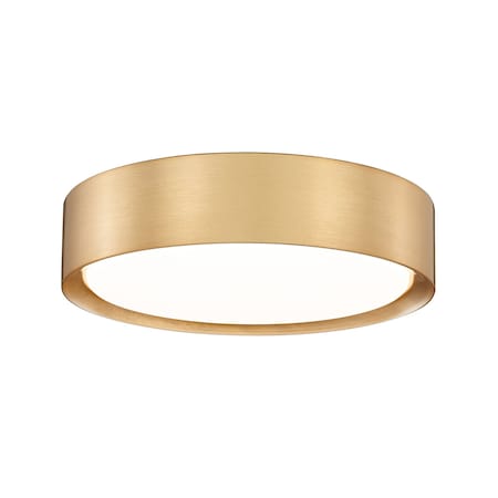 Z-Lite Kawan 1 Light Flush Mount, 12in. W x 5.25in. L, Modern Gold 1014F12-MGLD-LED